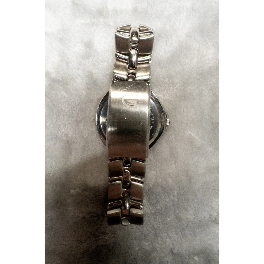 Gruen Silver Tone Unisex 37mm Watch Date Function New Battery Cleaned Polished